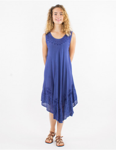 Viscose crepe umbrella dress