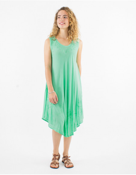 Robe 100% viscose crêpe parapluie