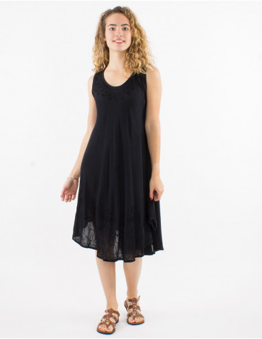 Viscose crepe umbrella dress