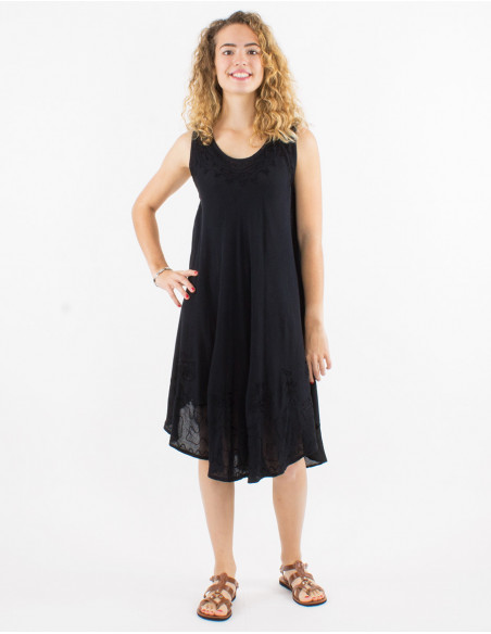 Robe 100% viscose crêpe parapluie