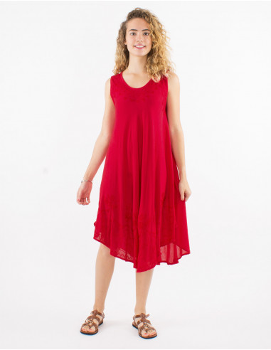 Viscose crepe umbrella dress