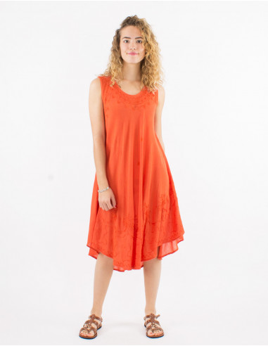 Viscose crepe umbrella dress