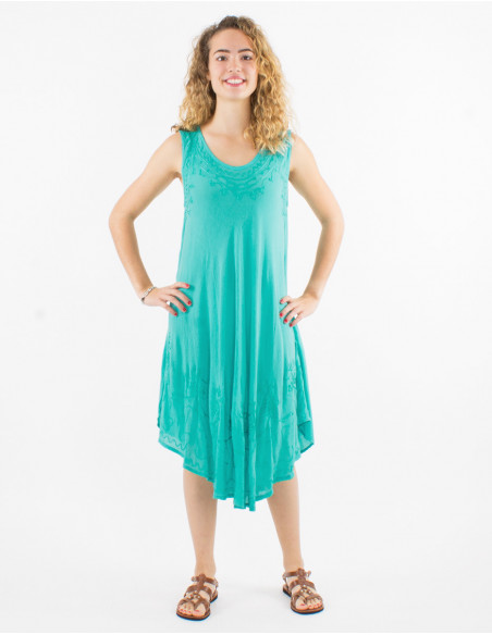 Viscose crepe umbrella dress