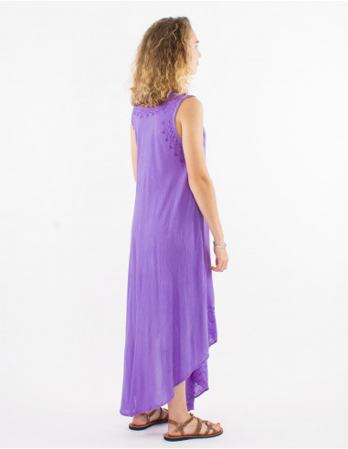 Long viscose crepe umbrella dress