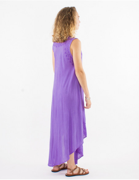 Long viscose crepe umbrella dress