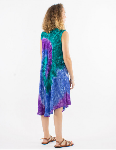 95% viscose crepe 5% metallic fiber umbrella dress