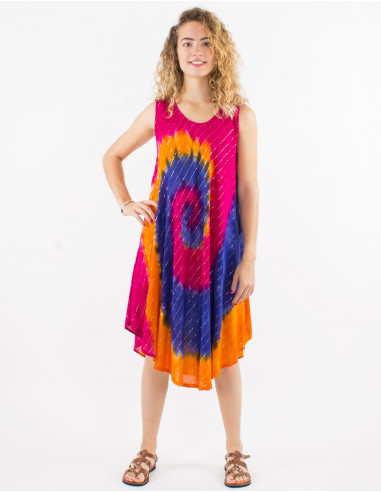 95% viscose crepe 5% metallic fiber umbrella dress