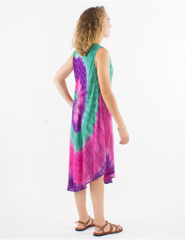 95% viscose crepe 5% metallic fiber umbrella dress