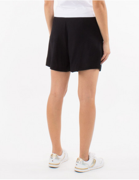 Short viscose unie panneau devant