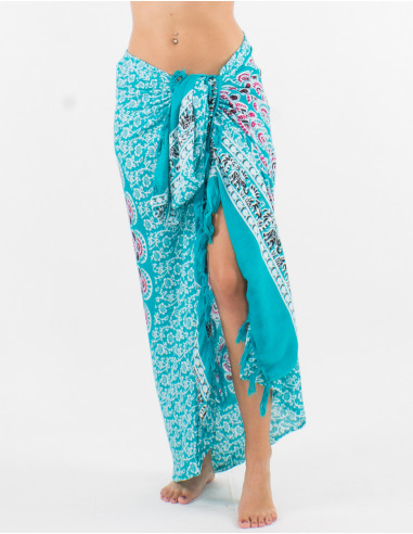 Viscose fringed mandala sarong