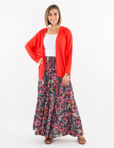 Veste maille 95% polyester 5% elasthanne manches longues