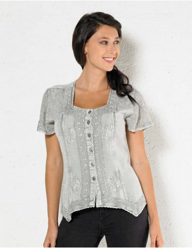 Rayon blouse sw with embroideries