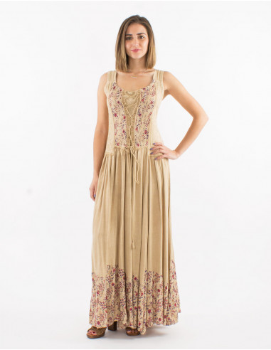 Long viscose sw straps dress