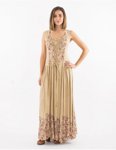 Long viscose sw straps dress