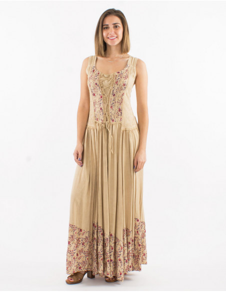 Long viscose sw straps dress