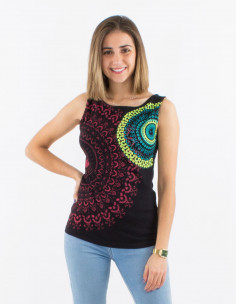 TShirt Coton Sans Manche Mandala