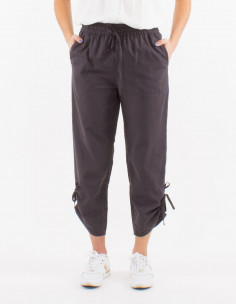 91% cotton 9% linen plain pants 2