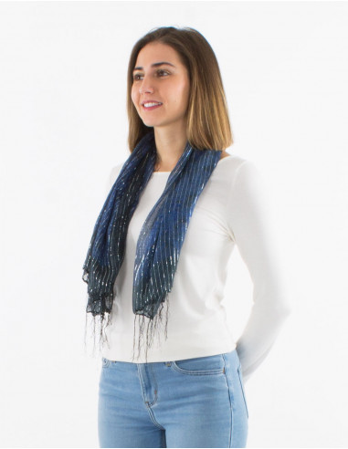 Cotton fringed scarf