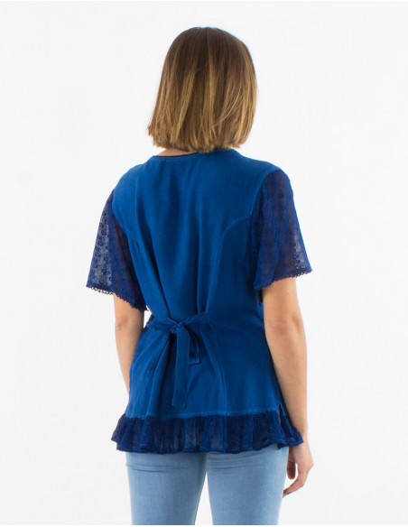 Chemisier viscose brodé