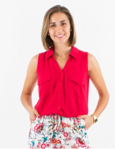 Chemisier Viscose Uni Sans Manches 2