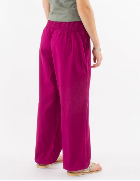 Plain cotton trousers sw with pockets