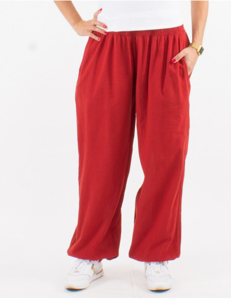 Pantalon femme coton style Aladin