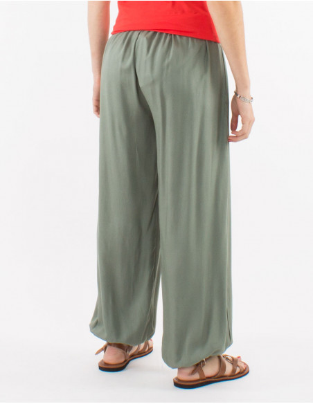 Plain viscose trousers