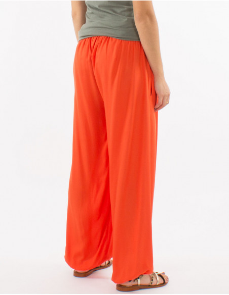 Pantalon uni viscose