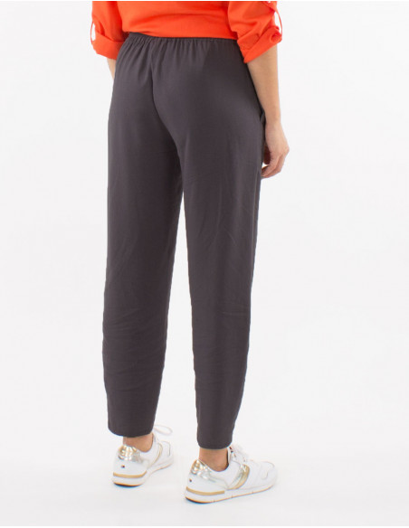 Pantalon 54% Lin 46% Viscose avec poches