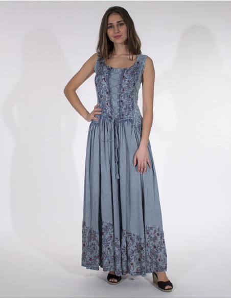 Long viscose sw straps dress