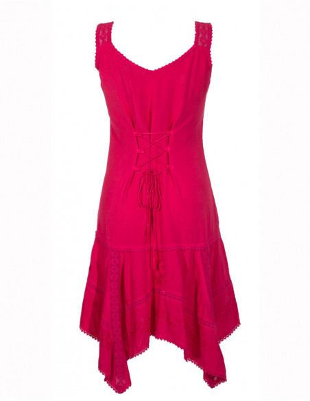 Viscose sw dress with lace