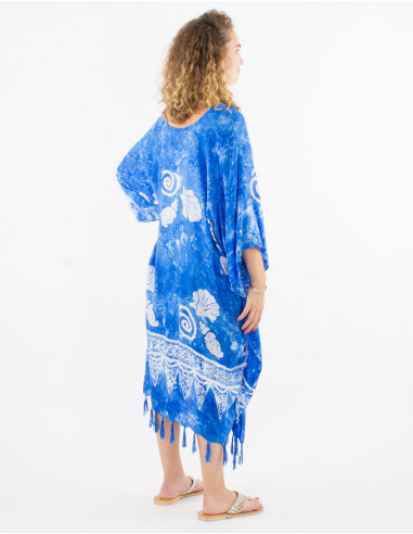Viscose fringed dress