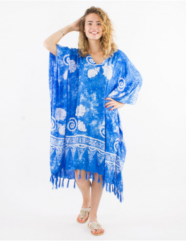 Viscose fringed dress