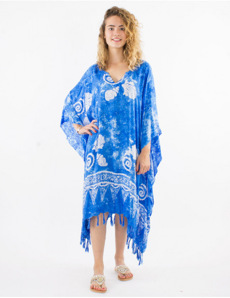 Viscose fringed dress
