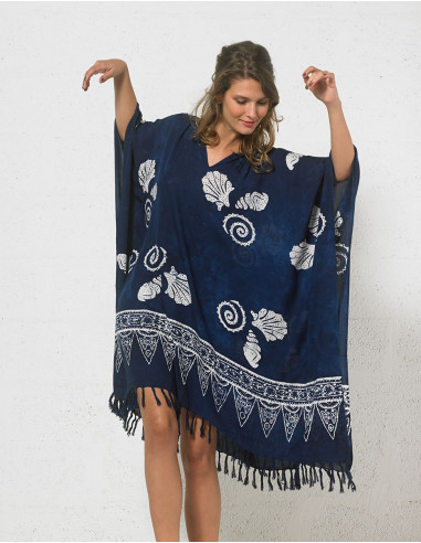 Viscose fringed dress