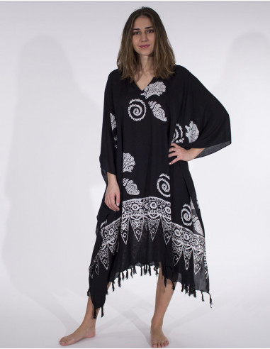 Viscose fringed dress