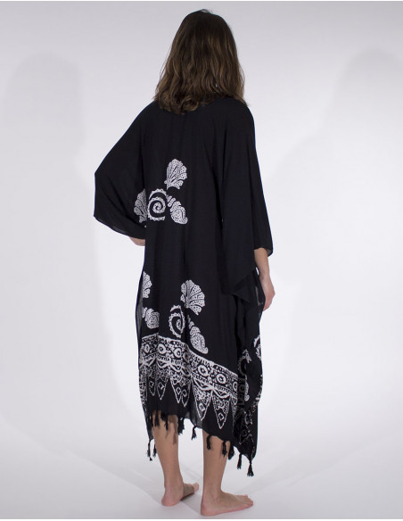Viscose fringed dress