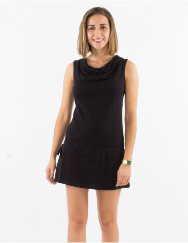 Knitted 95% cotton 5% elastane mini dress