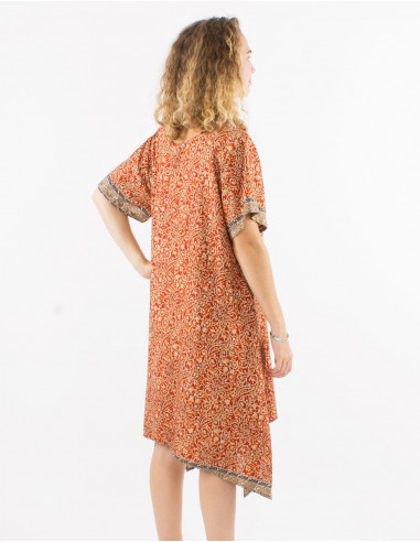 Robe Polyester Manches Courtes Sari