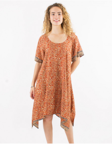 Robe Polyester Manches Courtes Sari