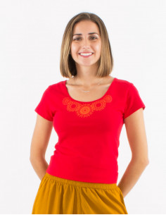 95% cotton 5% elastane mandala tee shirt and short sleeves 2