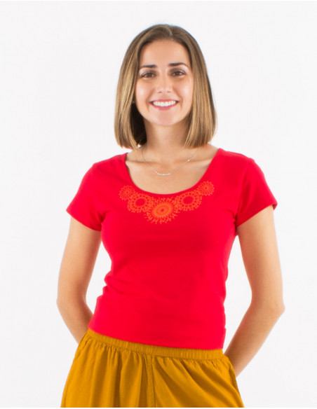 Tee Shirt 95% Coton 5% Elasthanne Manche