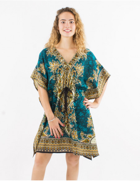 Polyester printed kaftan tunic