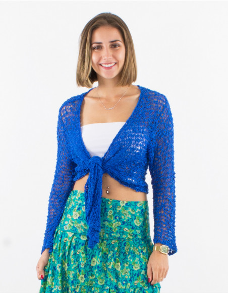 Veste maille polyester filet