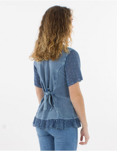 Chemisier viscose brodé