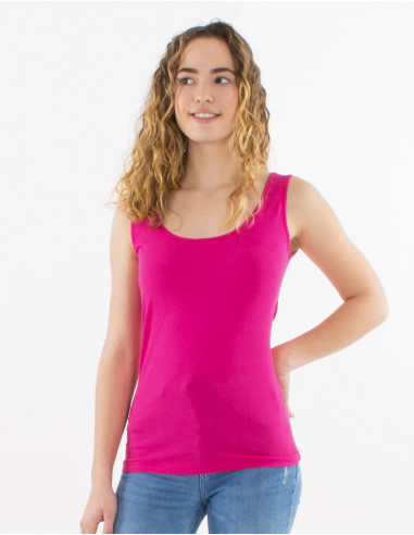 95% cotton 5% elastane plain sleeveless tee shirt