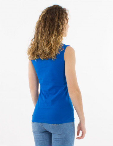 Tee shirt sans manches uni