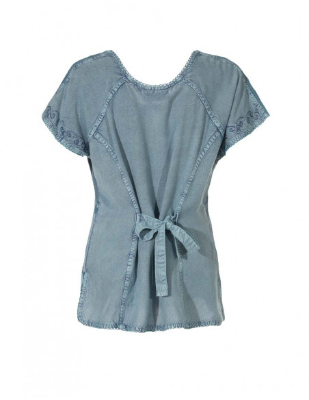 Rayon blouse sw with embroideries