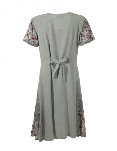 Rayon dress with sleeves