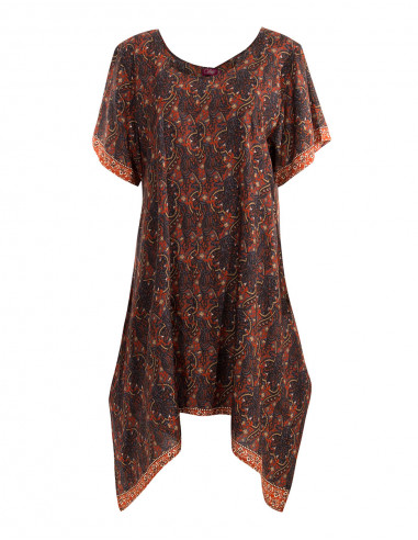 Robe Polyester Manches Courtes Sari